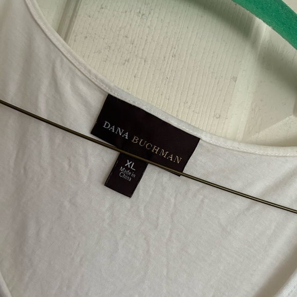 Dana Buchman White Tank with Embellished Front Design SZ XL Extra Large - Picture 3 of 7